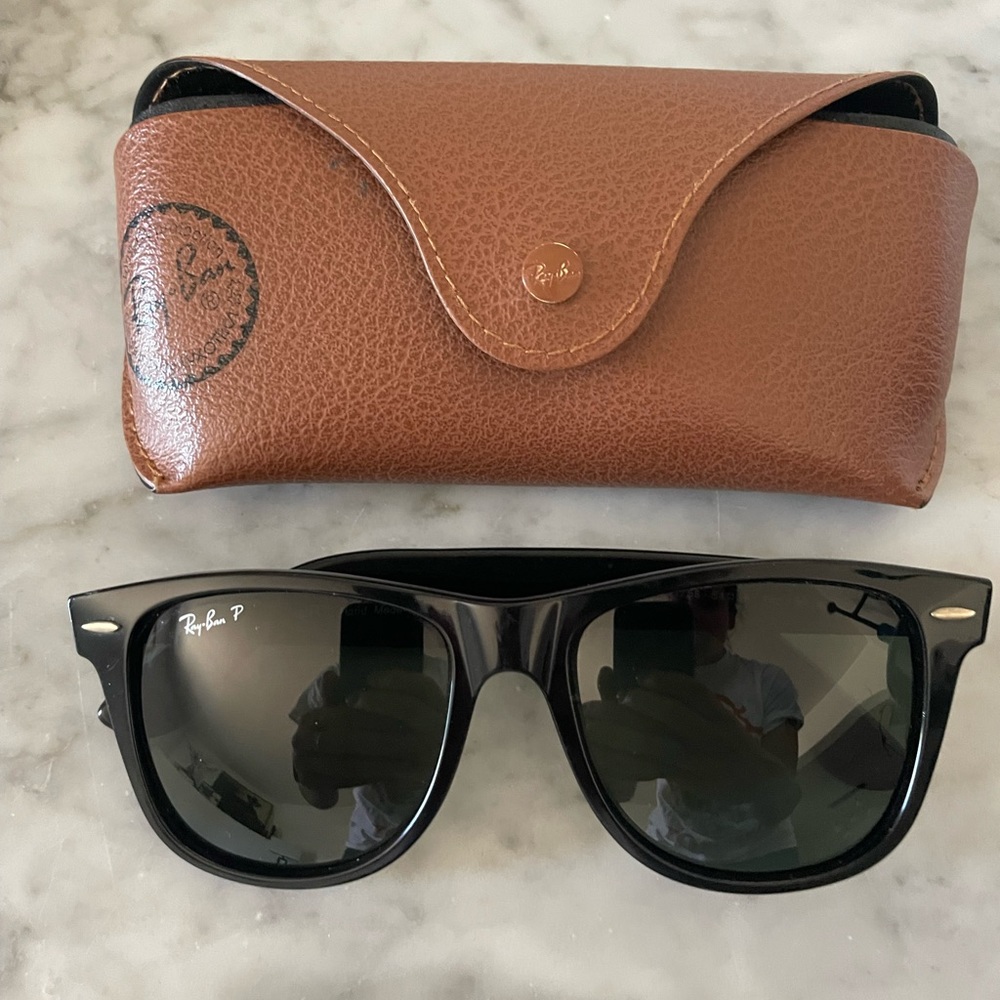 Black Polarized Wayfarers XL